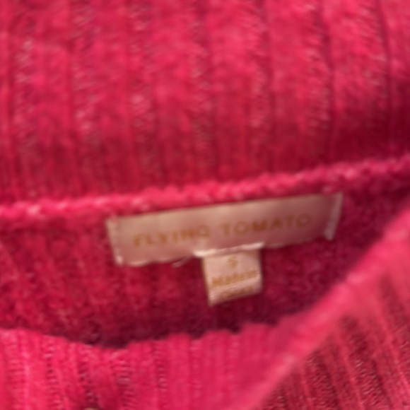 Bright Pink Sweater with Pearl Accent - Picture 3 of 3